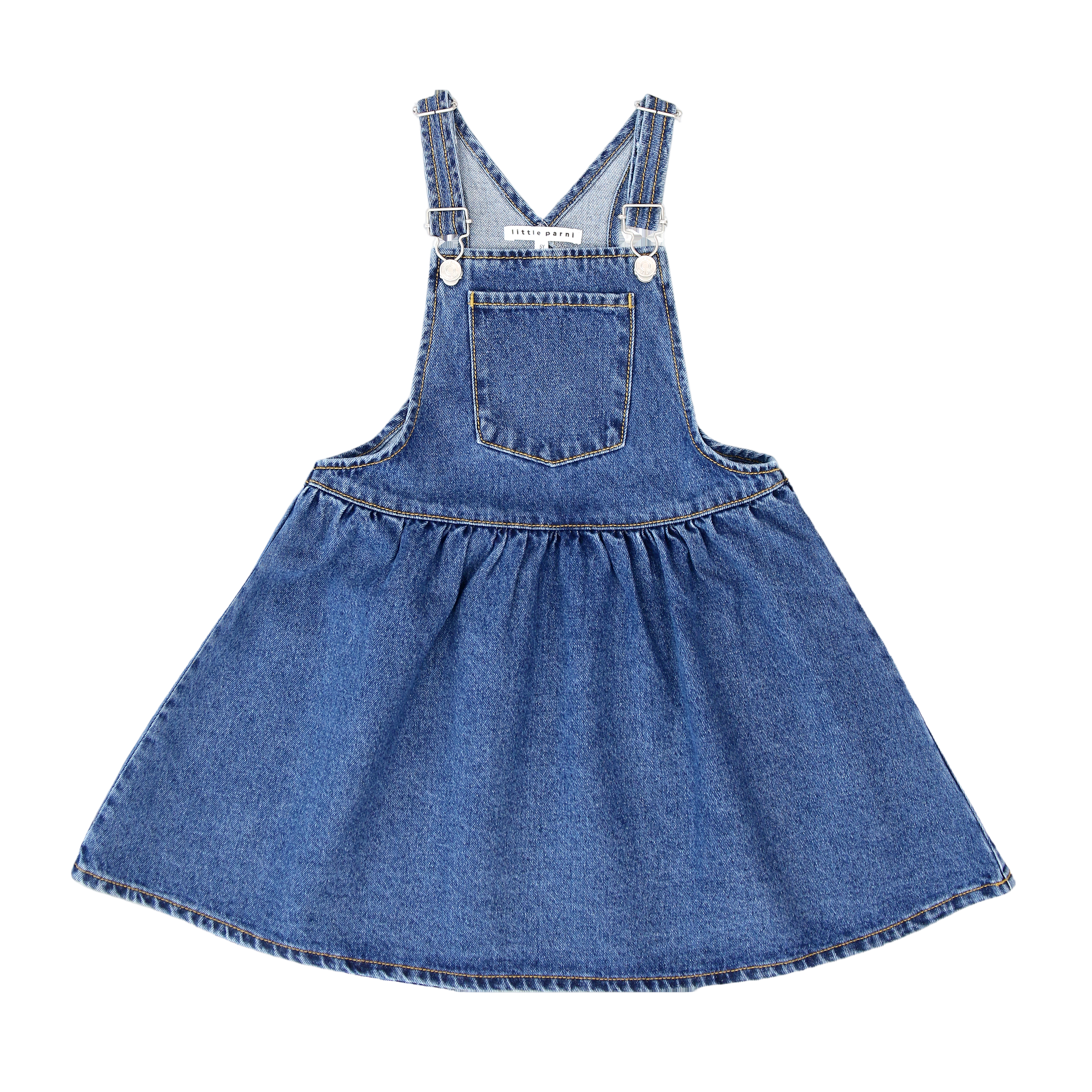 Little Parni Blue Denim Pinafore Dress (K569) – Moonlight