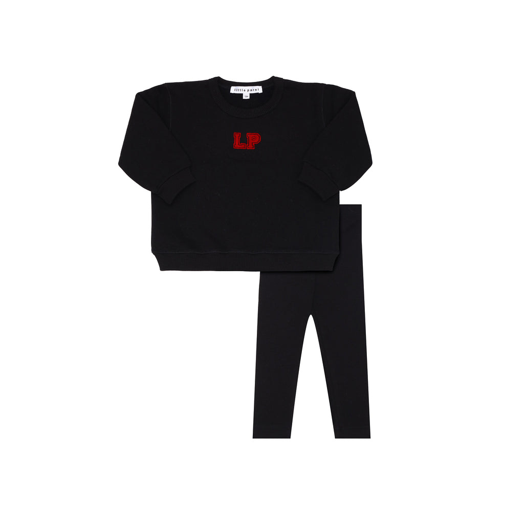 Little Parni Baby Sweatshirt & Leggings - Black (K581)