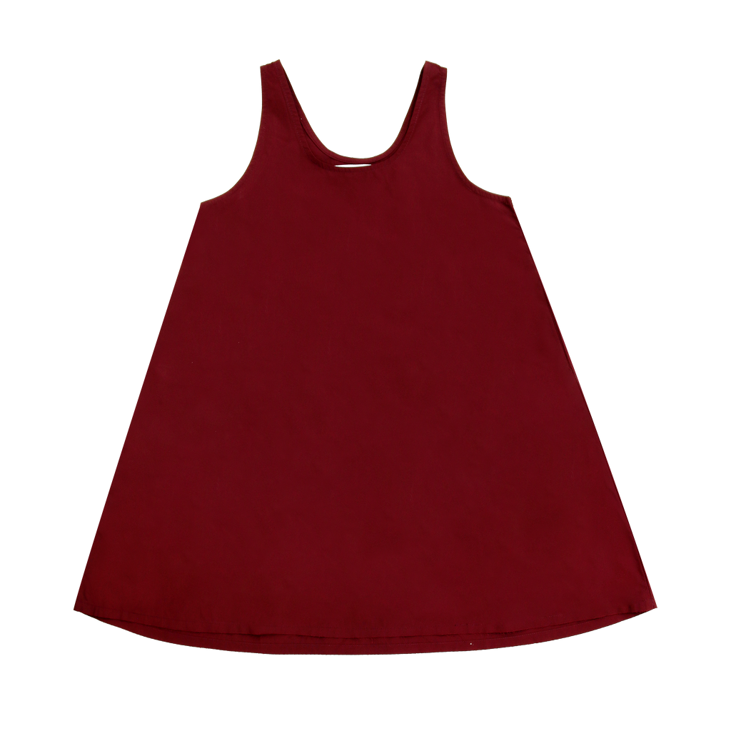 Little Parni Taffeta Jumper (K589) - Burgundy
