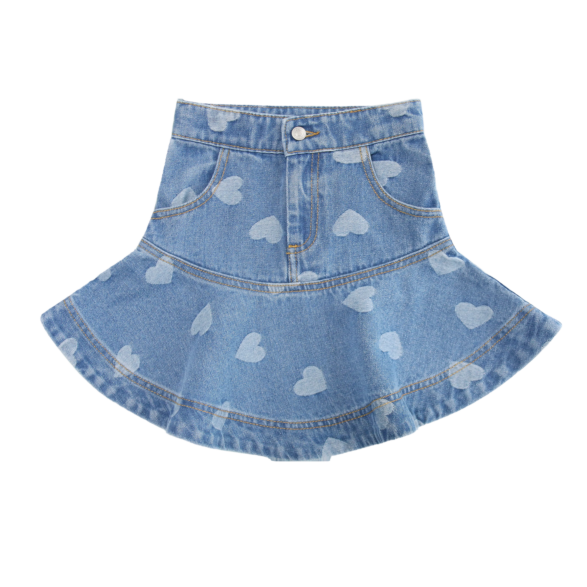 Little Parni Denim Heart Skirt (K599) – Moonlight Little Parni Denim Heart Skirt (K599) – Moonlight