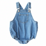 Little Parni Denim Bloomer Overall (K611) - Blue Denim