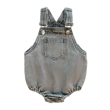Load image into Gallery viewer, Little Parni Denim Bloomer Overall (K611) - Grey Denim