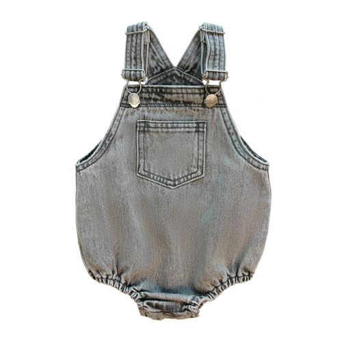 Little Parni Denim Bloomer Overall (K611) - Grey Denim