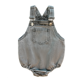 Little Parni Denim Bloomer Overall (K611) - Grey Denim