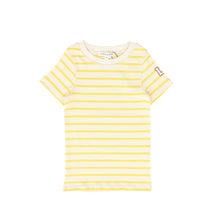 Load image into Gallery viewer, Little Parni Wide Striped Short Sleeve T-shirt (K613) - Yellow/Ivory