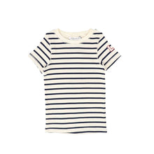 Load image into Gallery viewer, Little Parni Wide Striped Short Sleeve T-shirt (K613) - Navy/Ivory