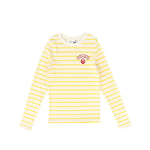 Load image into Gallery viewer, Little Parni Wide Striped Long Sleeve T-shirt (K614) - Yellow/Ivory