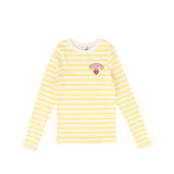 Little Parni Wide Striped Long Sleeve T-shirt (K614) - Yellow/Ivory