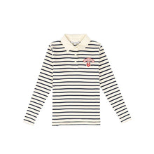 Load image into Gallery viewer, Little Parni Wide Striped Teen Polo (K616) - Navy/Ivory