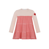 Little Parni Varsity Mock Jumper (K618) - Coral/Pink (Long Sleeve)