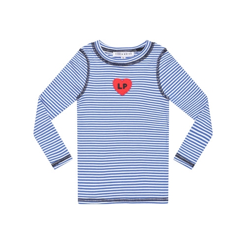 Little Parni Striped T-shirt (K622) - Royal Blue/White (Long Sleeve)