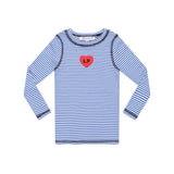 Little Parni Striped T-shirt (K622) - Royal Blue/White (Long Sleeve)