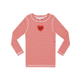 Little Parni Striped T-shirt (K622) - Coral/Pink (Long Sleeve)