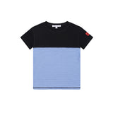 Little Parni Striped Boys Crewneck T-shirt (K625) - Royal Blue/White