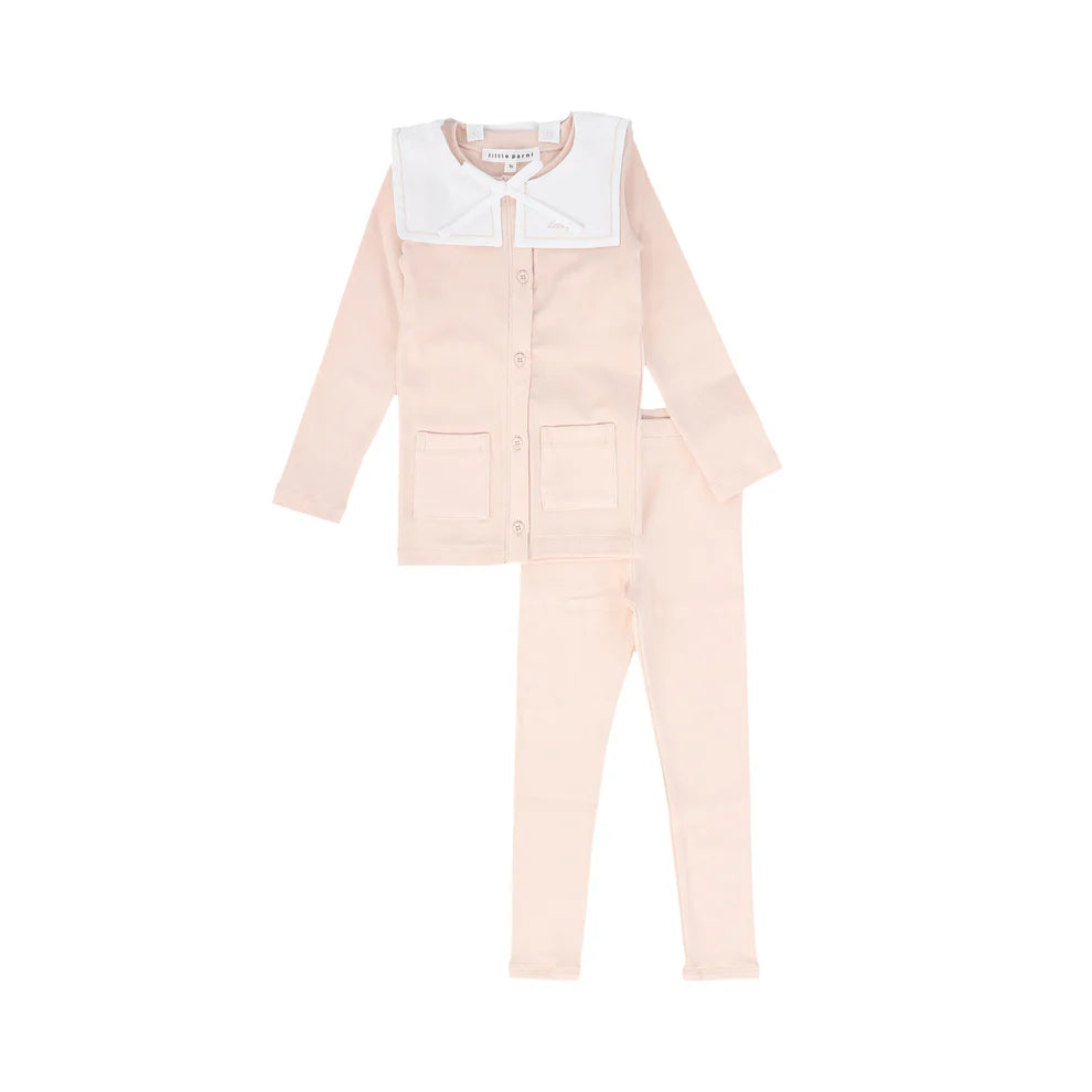 Little Parni Toddler Cardigan Set (K669) - Pink