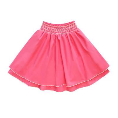 Little Parni Smocking Skirt (K643) - Pink