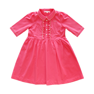 Little Parni Pico Dress (K646) - Pink (3/4 Sleeve)