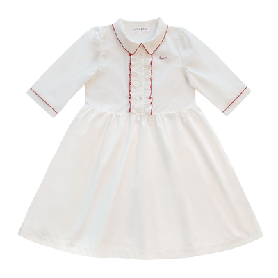Little Parni Pico Dress (K646) - White (3/4 Sleeve)
