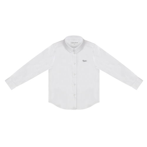 Little Parni Boys Long Sleeve White Shirt (K668) - White/Black