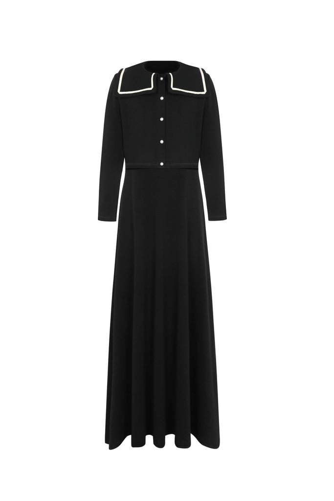 Little Parni Teen Maxi And Cardigan Set (K693) - Black