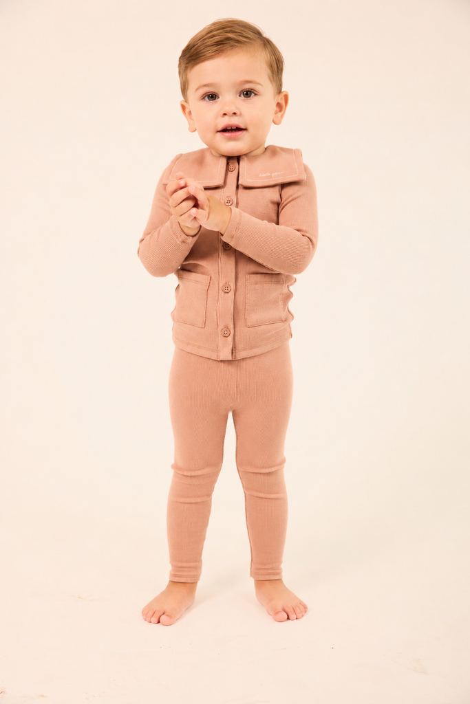 Little Parni Toddler Cardigan Set (K694) - Pink