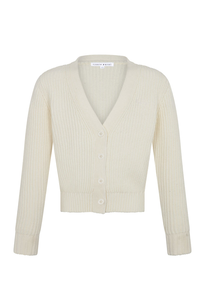 Little Parni Chunky Cardigan (K699) - Ivory