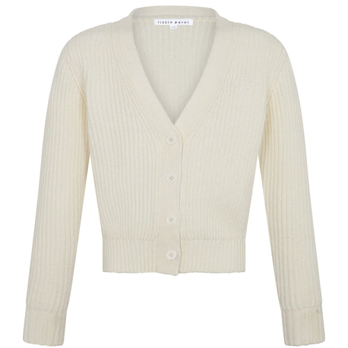 Little Parni Chunky Cardigan (K699) - Ivory