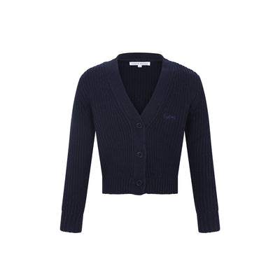 Little Parni Chunky Cardigan (K699) - Navy Blue