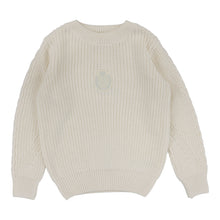 Load image into Gallery viewer, Lil Legs Chunky Crest Knit Sweater - Cream