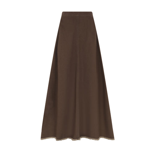 Little Parni Denim Teen Skirt (K703) - Brown Denim