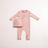 Bee & Dee Kids In Sketch Footie And Beanie - Caramel