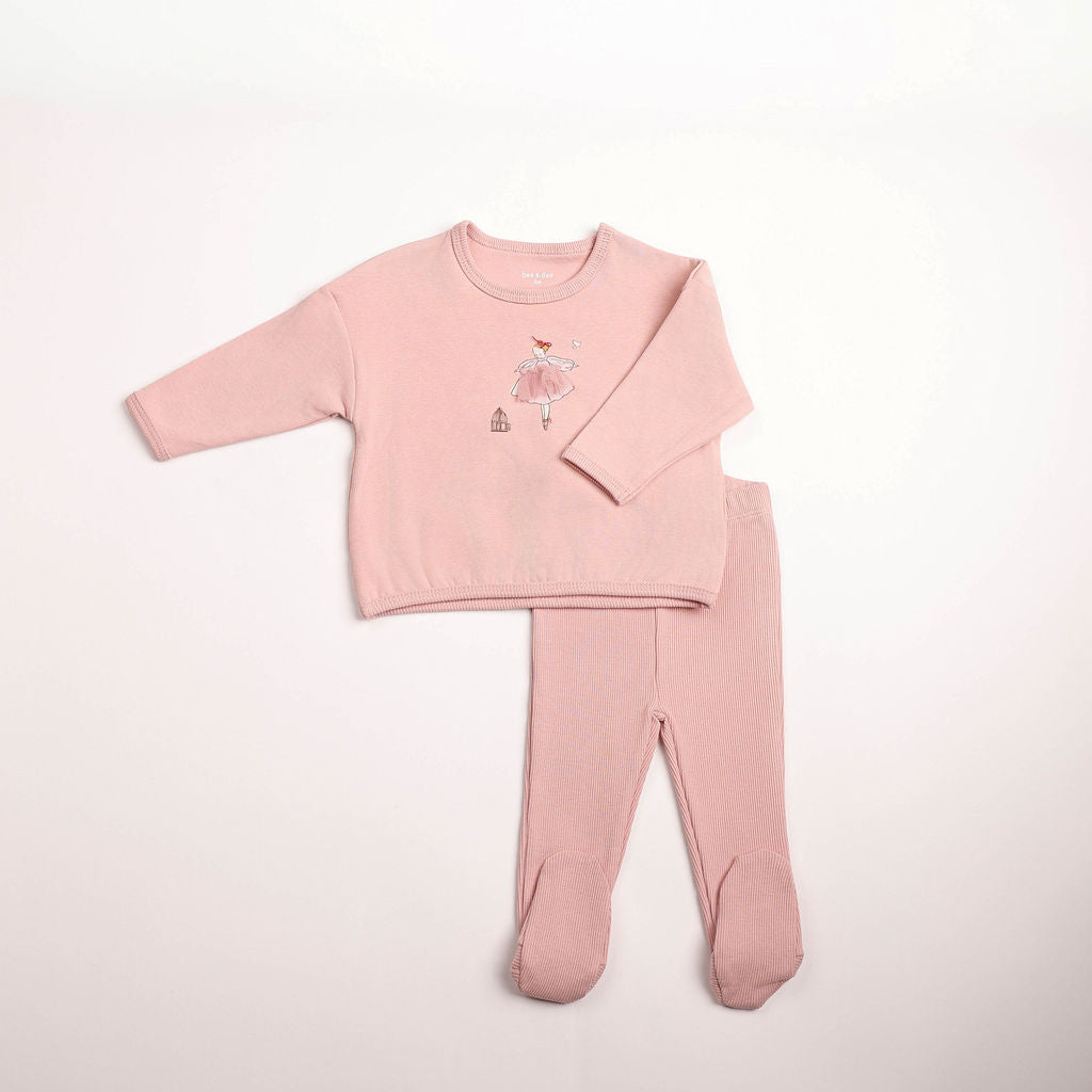 Bee & Dee Kids In Sketch Outfit - Caramel
