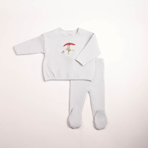 Bee & Dee Kids In Sketch Outfit - Crisp Blue