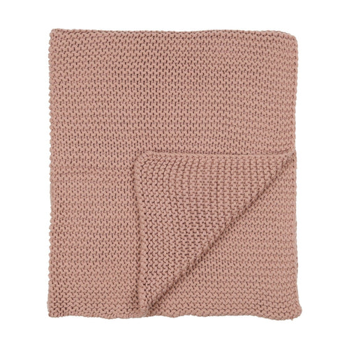 Mema Knits Super Chunky Knit Blanket - Pale Pink