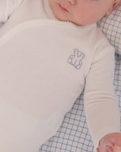 Load image into Gallery viewer, Kipp Baby Teddy Wrap Footie And Bonnet Set - Blue