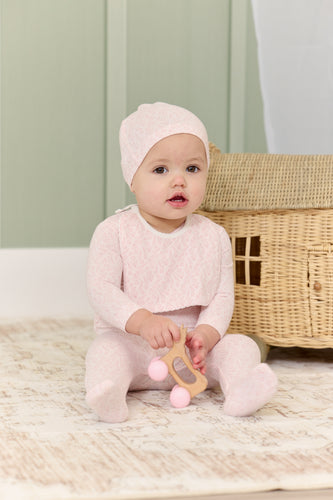 Kipp Tulip Romper & Bonnet - Pink