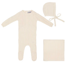 Load image into Gallery viewer, Mini Label Pointelle Knit Layette Set - Ivory