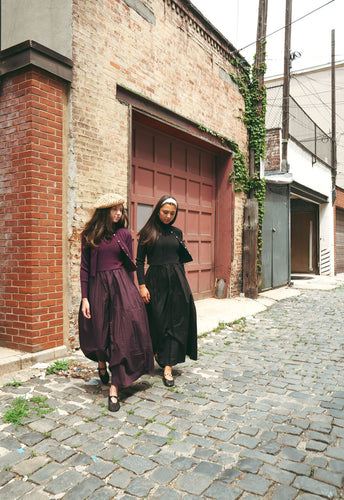 Urban Edge Knit Combo Dress And Cardigan Set - Mulberry