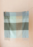 Little TBCO Lambswool Baby Blanket - Green Block Check