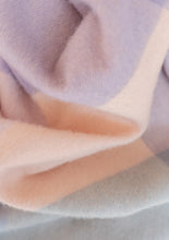 Load image into Gallery viewer, Little TBCO Lambswool Baby Blanket  - Lilac Block Check