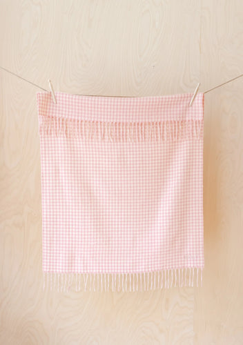 Little TBCO Lambswool Baby Blanket - Pink Gingham New