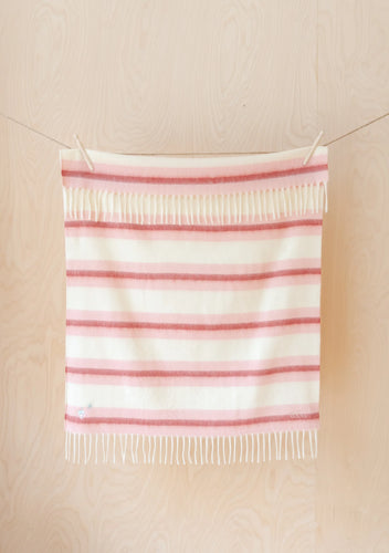 Little TBCO Lambswool Baby Blanket - Pink Stripe