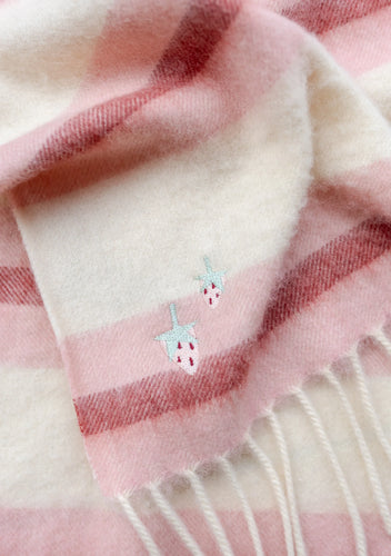 Little TBCO Lambswool Baby Blanket - Pink Stripe