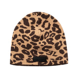 Limited Edition Leopard Knit Beanie - Brown Heather