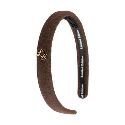 Limited Edition Thin Brushed Wool Headband - Chocolate