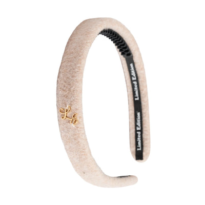 Limited Edition Thin Brushed Wool Headband - Ivory