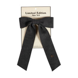 Limited Edition Brushed Wool Bow - Grey