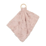 Peluche Mini Lux Fur With Wooden Ring - Icy Rose