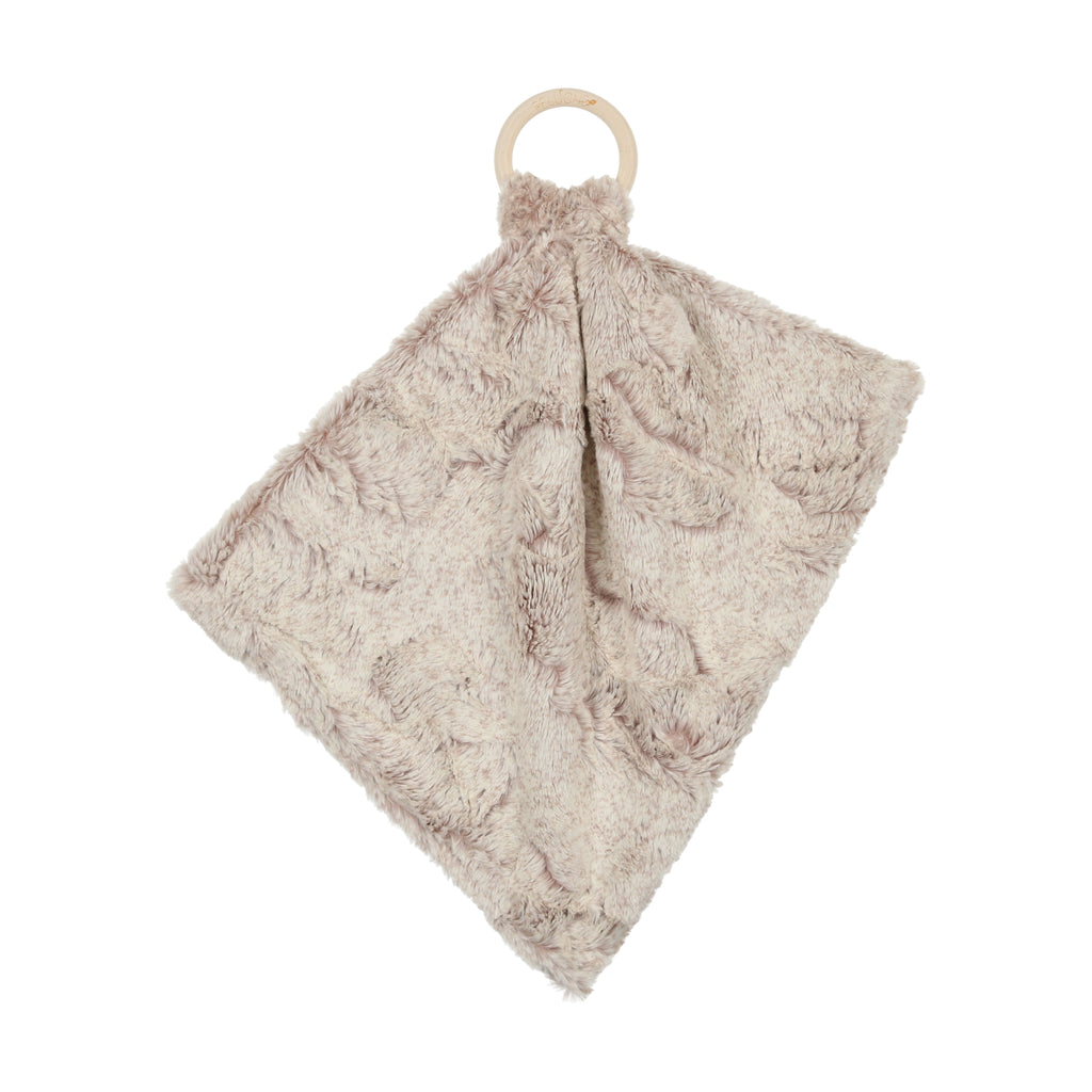 Peluche Mini Lux Fur With Wooden Ring - Oatmeal Heather