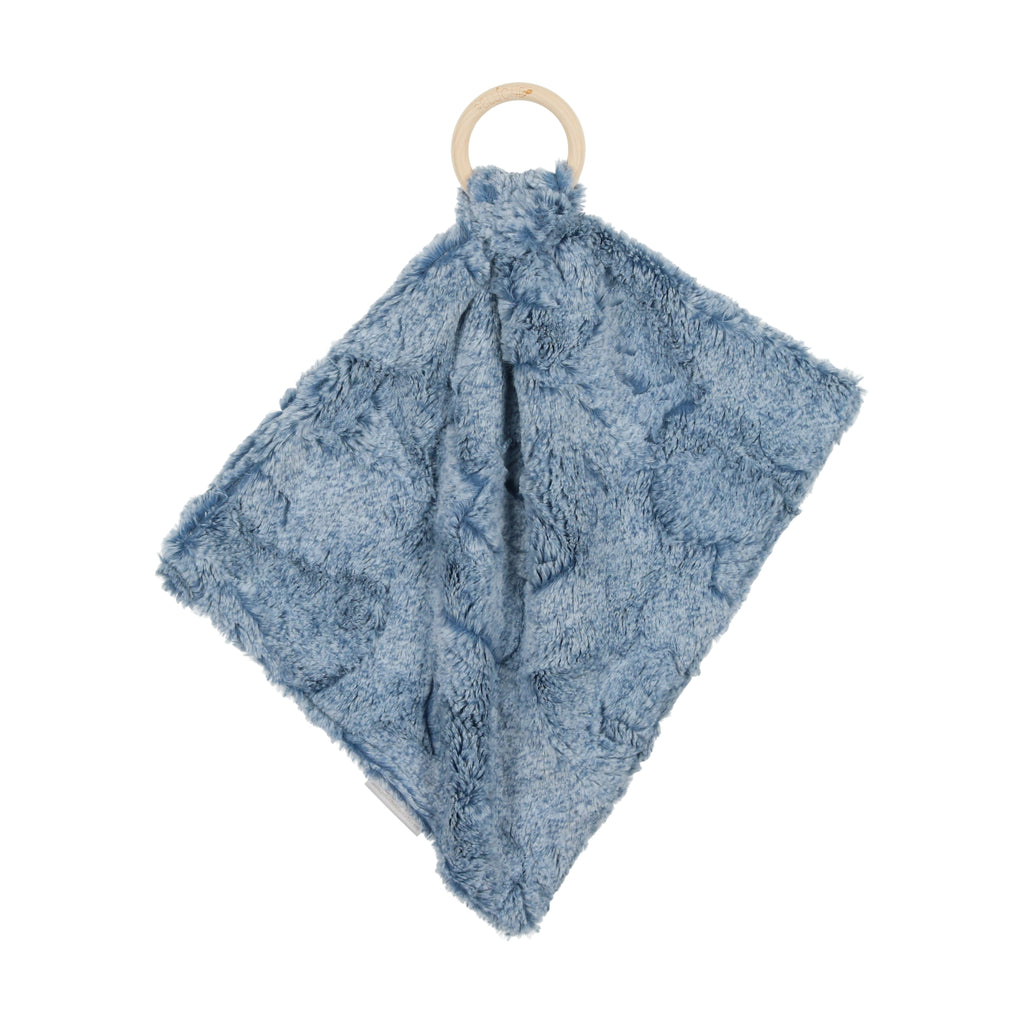 Peluche Mini Lux Fur With Wooden Ring - Bluewash Heather